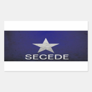Bonnie blue secede rechteckiger aufkleber