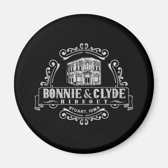 Bonnie & Clyde Hideout : Magnet circulaire (Devant)