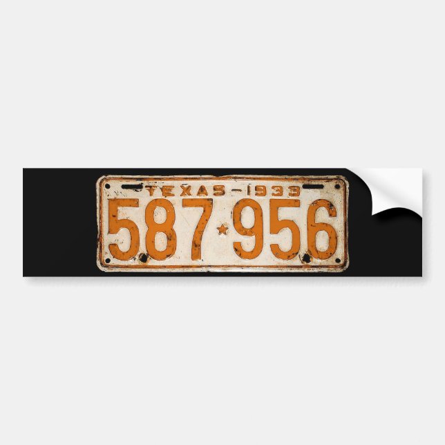 Bonnie & Clyde License Plate Autoaufkleber (Vorne)
