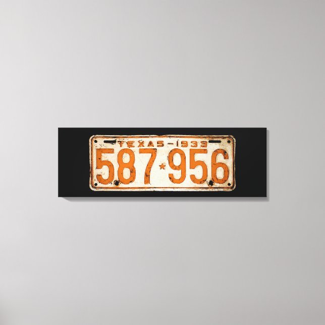 Bonnie & Clyde License Plate Leinwanddruck (Vorderseite)