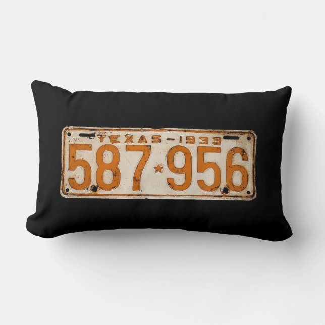 Bonnie & Clyde License Plate Lendenkissen (Vorderseite)