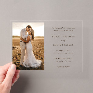 Bonnie Foto Elegant Wedding Acryleinladungen