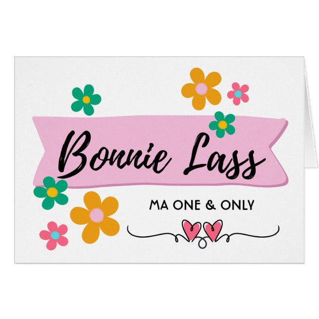 Bonnie Lass Ma One und Nur Blume und Herz (Vorderseite (Horizontal))