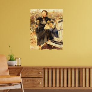 Bonnie Parker raucht eine Zigarre 1933 AI-Gemälde Poster