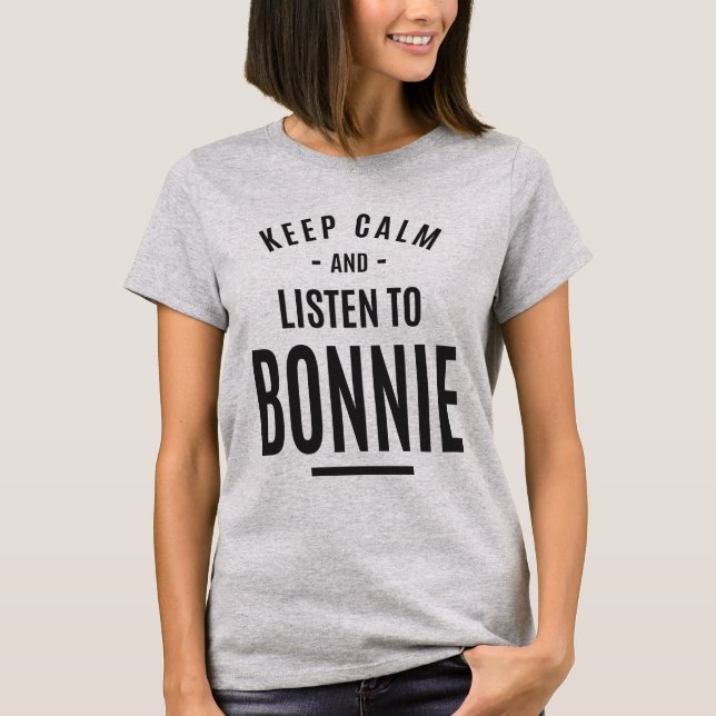 Bonnie Personalisiert Name T-Shirt (Vorderseite)