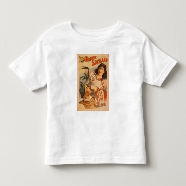 Bonnie Schottland am angemessenen Clown-Theater Kleinkind T-shirt (Vorderseite)