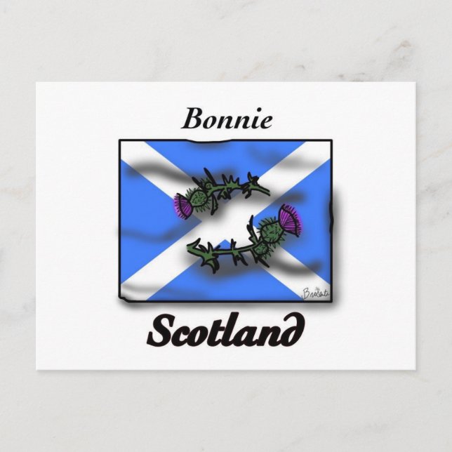 Bonnie Scotland-Flagge Postkarte (Vorderseite)