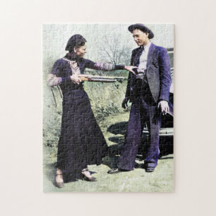 Bonnie und Clyde beim Herumalbern 1934 Color Redux