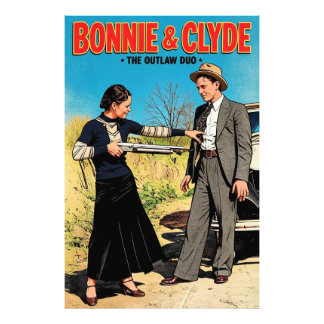 Bonnie und Clyde Das Outlaw-Duo Retro-Kunst Fotodruck