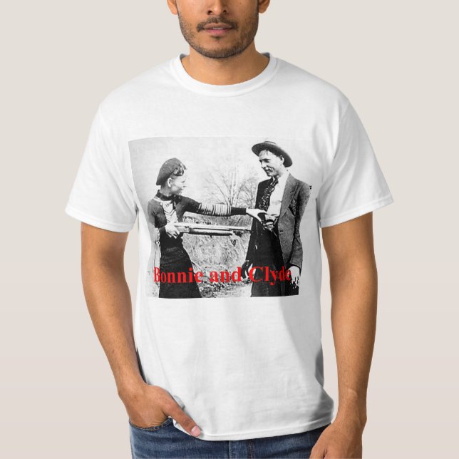 Bonnie und gekreuzte Liebhaber Clydes Stern oder T-Shirt (Vorderseite)