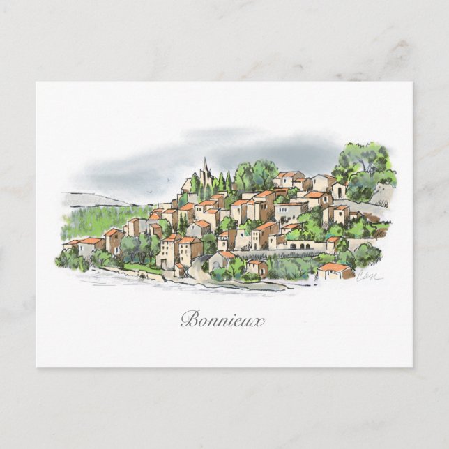 Bonnieux Postkarte (Vorderseite)
