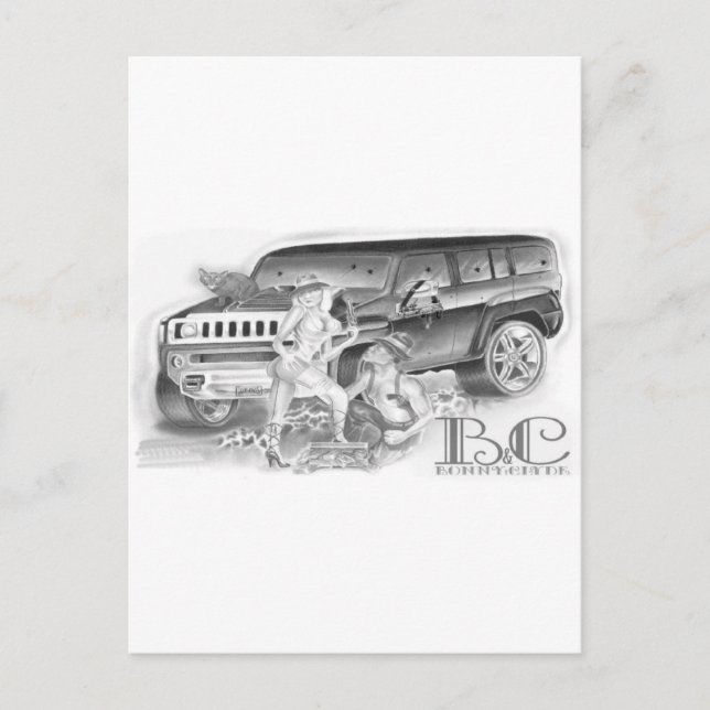 Bonny n Clyde Postkarte (Vorderseite)