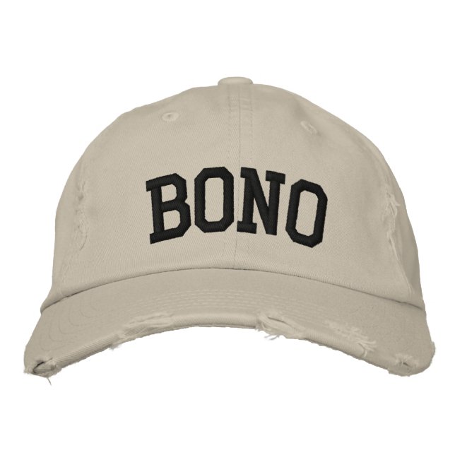 Bono bestickter Hat Bestickte Baseballkappe (Vorderseite)