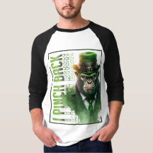 Bono Chimp "I Pinch Back" 3/4 Sleeve T - Shirt