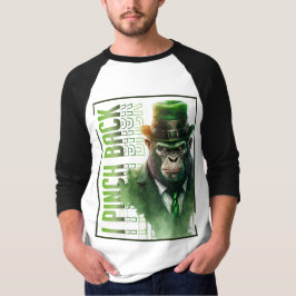 Bono Chimp "I Pinch Back" 3/4 Sleeve T - Shirt