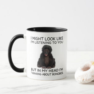 Bonobo-Tasse Lustiger denkender Affe Tasse