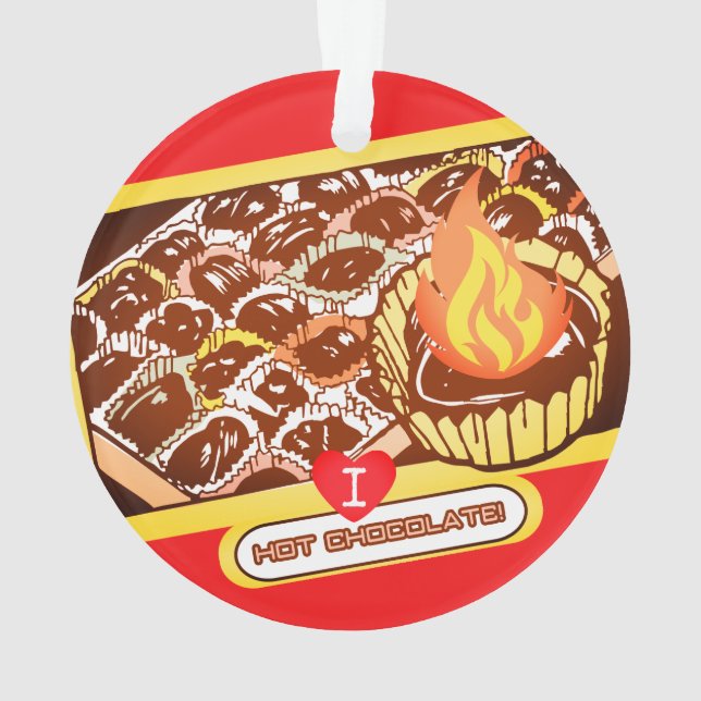Bons chocolat chaud flamboyant ornement de Noël (dos)
