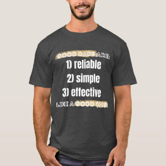 Bons papas, bon QMS noir T-shirt