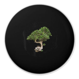 Bonsai Baum enso Kreis Kalligrafie zen Keramikknauf