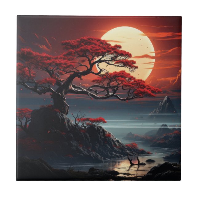 Bonsai-Baum  Fliese (Vorderseite)