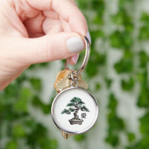 Bonsai-Baum im Sumi-e-Stil japanische Liebes-Kalli