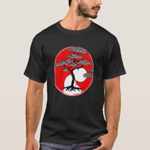 Bonsai-Baum Japanische Kalligrafie Kunst Gartenpfl T-Shirt