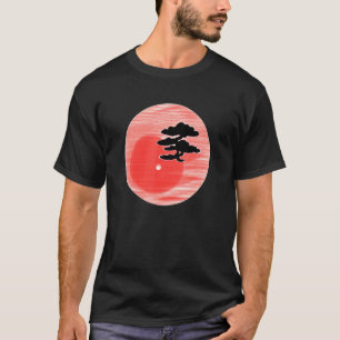 Bonsai-Baum Japanische Kalligrafie Zen-Gärten Ästh T-Shirt