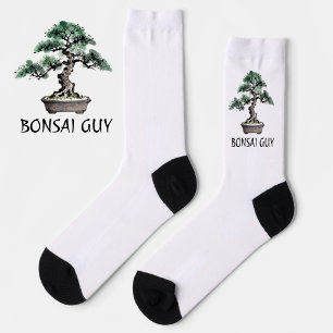 Bonsai-Baum Japanische Sumi-E-Tinte Kunst Personal Socken