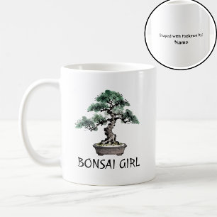 Bonsai-Baum Japanische Sumi-E-Tuschekunst Personal Kaffeetasse