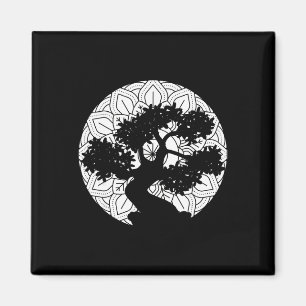 Bonsai-Baum-Mandala-Zen-Buddhistischer-Yoga Magnet