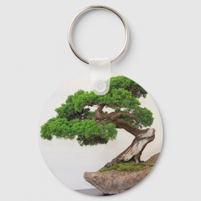 Bonsai-Baum, natürlich Schlüsselanhänger (Vorderseite)