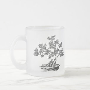 Bonsai - Chinesischer Stil - Schwarzweiß Mattglastasse