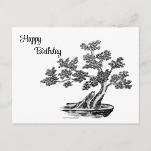 Bonsai - Chinesischer Stil - Schwarzweiß Postkarte