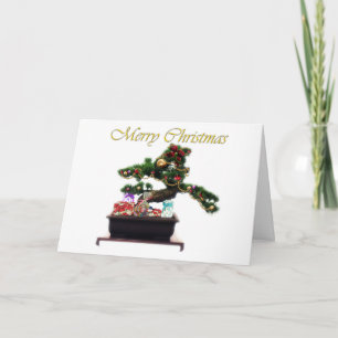 Bonsai Christmas Tree Feiertagskarte