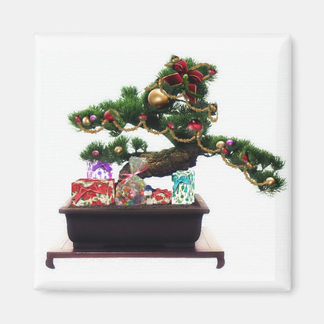 Bonsai Christmas Tree Magnet (Vorne)