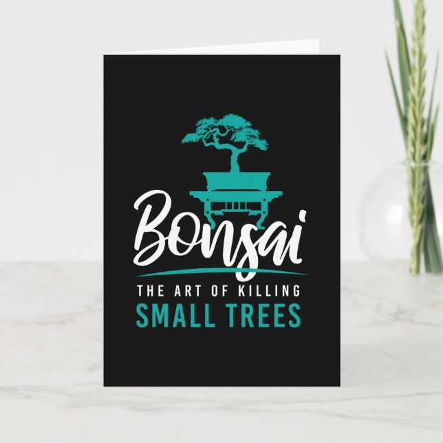 Bonsai Ermordung kleiner Bäume Garten Karte (Vorderseite)