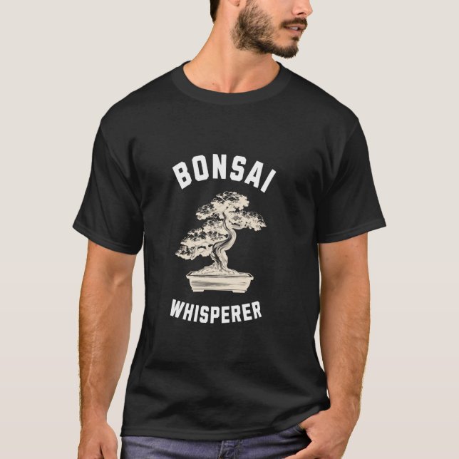 Bonsai-Flüsterer Japanischer Baumgärtner T-Shirt (Vorderseite)