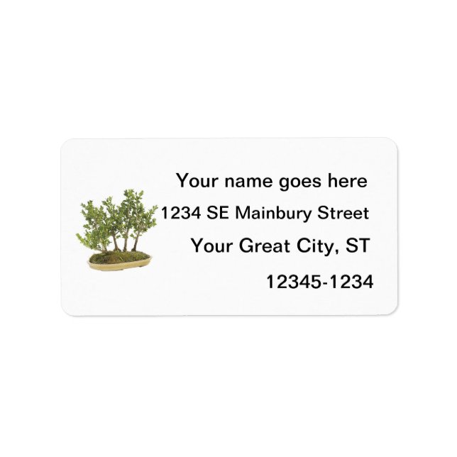 Bonsai Foto 3 Adressaufkleber (Vorne)
