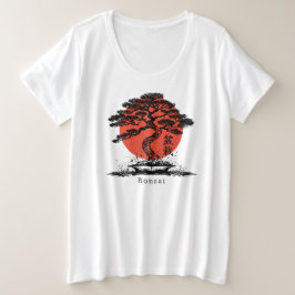 Bonsai Japanisches Kanji Personalisiert Große Größe T-Shirt