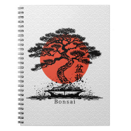 Bonsai Japanisches Kanji Personalisiert Notizblock