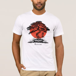 Bonsai Japanisches Kanji Personalisiert T-Shirt