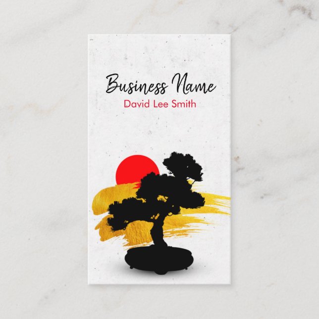 Bonsai/Landscape Business Card Visitenkarte (Vorderseite)
