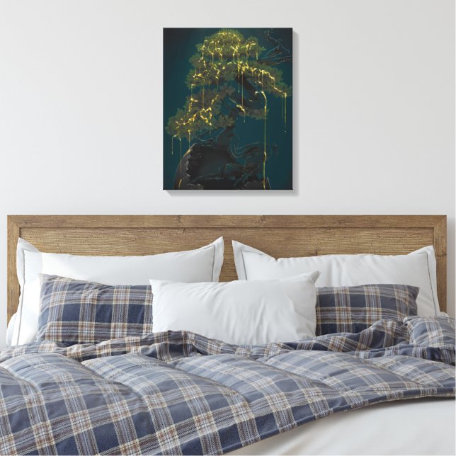 Bonsai Leinwanddruck (Insitu (Schlafzimmer))