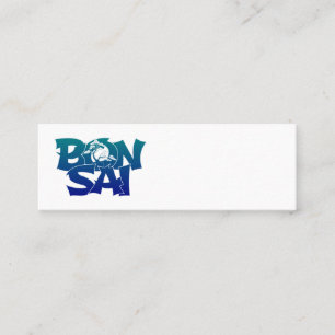 BONSAI mit Bonsai Baum Mini Business Visitenkarte
