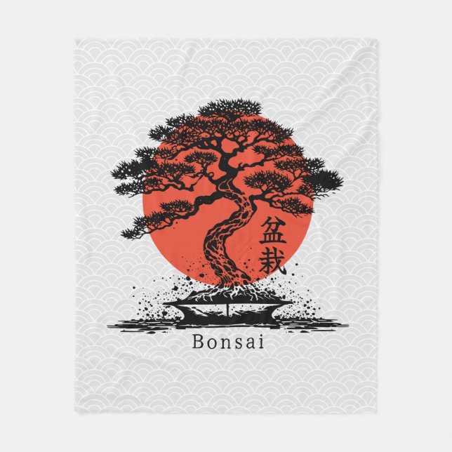 Bonsai Personalisiert Text Fleece Blanket (Vorderseite)