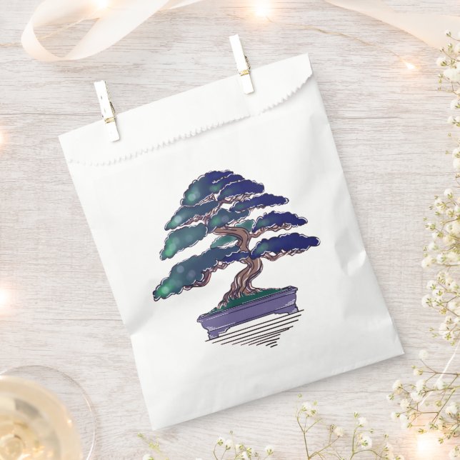 Bonsai Serenity Favor Bag Geschenktütchen (Ausgeschnitten)