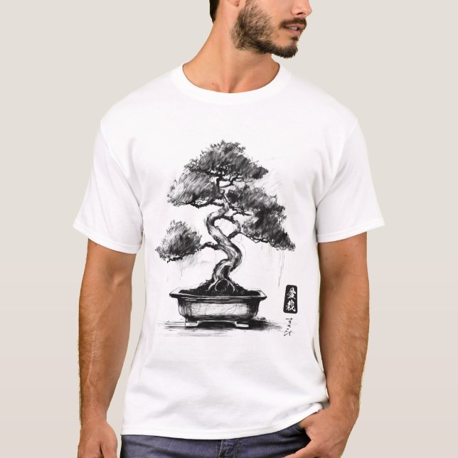 bonsai-sketch T-Shirt (Vorderseite)