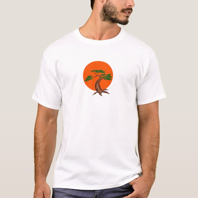 Bonsai-Sonnenuntergang T-Shirt (Vorderseite)