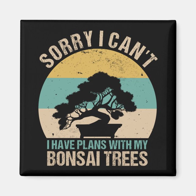 Bonsai Tree - Coole Pflanze im Freien Magnet (Vorne)