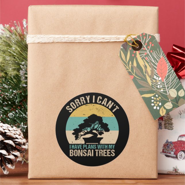 Bonsai Tree - Coole Pflanze im Freien Runder Aufkleber (Feiertag)